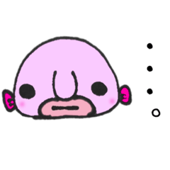 [LINEスタンプ] キュートでブサイク ブロブフィッシュ