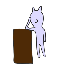 [LINEスタンプ] 紫色っぽい色のねこ