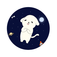 [LINEスタンプ] 無邪気な赤ちゃん犬 