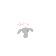 [LINEスタンプ] はいいろうさぎ(ちび) 