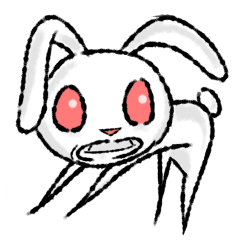 [LINEスタンプ] えもーとうさぎ