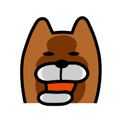 [LINEスタンプ] いぬスコ ～アゴがズレる犬～