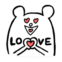 [LINEスタンプ] しろくまっぽいくま