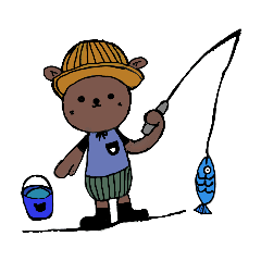[LINEスタンプ] くまのボーダーくん