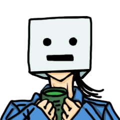 [LINEスタンプ] ロボな頭をつけた人。 fetchpriority=high
