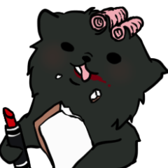 [LINEスタンプ] 黒ポメっすよ