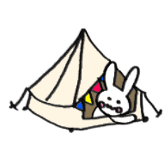 [LINEスタンプ] スノうさキャンプ