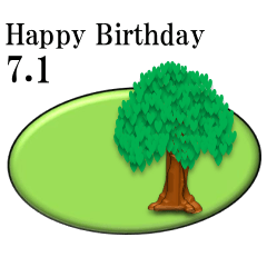 [LINEスタンプ] ある木から<7月誕生日>の画像（メイン）