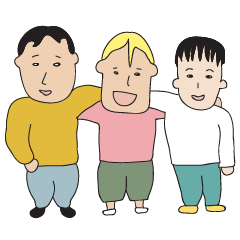 [LINEスタンプ] 友達と一緒に