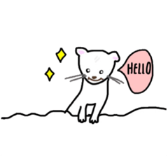 [LINEスタンプ] 癒しのオコジョさんです。