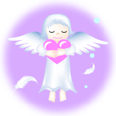 [LINEスタンプ] 癒しの天使 ココロ