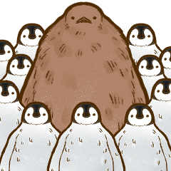 [LINEスタンプ] オウサマペンギンのヒナ・きんちゃん