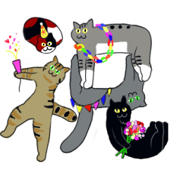 [LINEスタンプ] 猫文字さん 