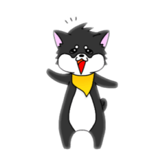 [LINEスタンプ] 黒柴 にこにこ