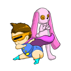 [LINEスタンプ] ロンパースまん！ 