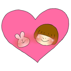 [LINEスタンプ] まふゆちゃんとうさぎ