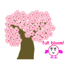 [LINEスタンプ] 春の桜とお花見スタンプ！(英語）