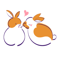 [LINEスタンプ] もちもち うさぎだま