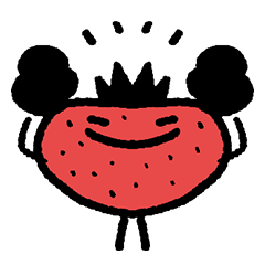 [LINEスタンプ] 表情豊かなイチゴちゃん