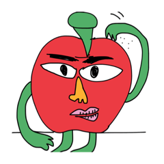[LINEスタンプ] りんご家族 