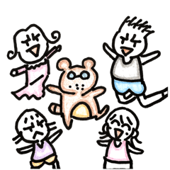 [LINEスタンプ] ハイテンション家族！