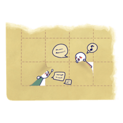 [LINEスタンプ] 破いたノート