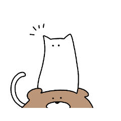 [LINEスタンプ] ネコさんとクマさん