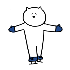 [LINEスタンプ] スケートねこ