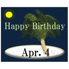 [LINEスタンプ] 南の島から<4月誕生日>の画像（メイン）