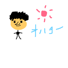 [LINEスタンプ] 顔のデカイ人