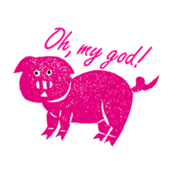 [LINEスタンプ] 消しゴムはんこ動物(第二弾)